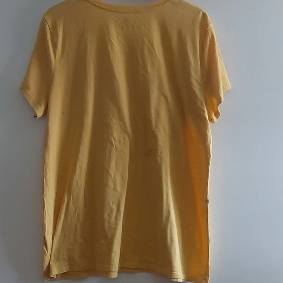Victoria's Secret PINK Everyday T-shirt Yellow Black Spellout Flawed - Picture 5 of 7
